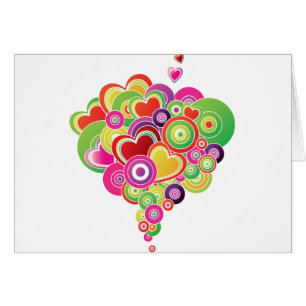 PopArt Pink and Green Hearts