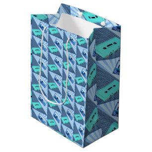 PopArt Polka Dot Cassettes - Blues Medium Gift Bag