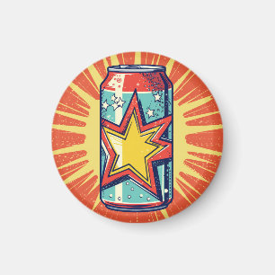 Popart style can of soda, fizzy drink, magnet