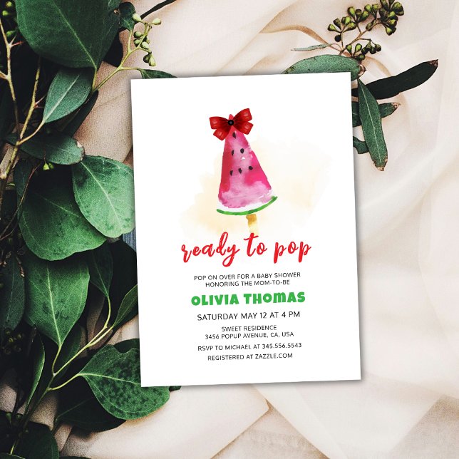 Popcicle Ready To Pop Ice Cream Baby Shower  Invitation (Popcicle Ready To Pop Ice Cream Baby Shower Invitation)