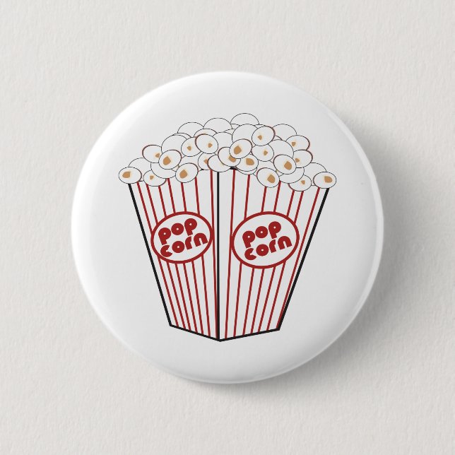 Popcorn 6 Cm Round Badge (Front)