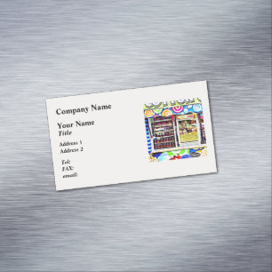 Popcorn and Candy Apples Magnetic Business Card