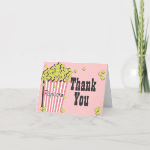 Popcorn and Movie Thank You Card