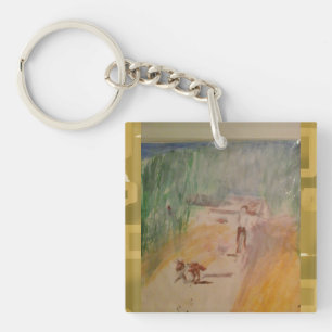 Popcorn Anime Abstract Key Ring