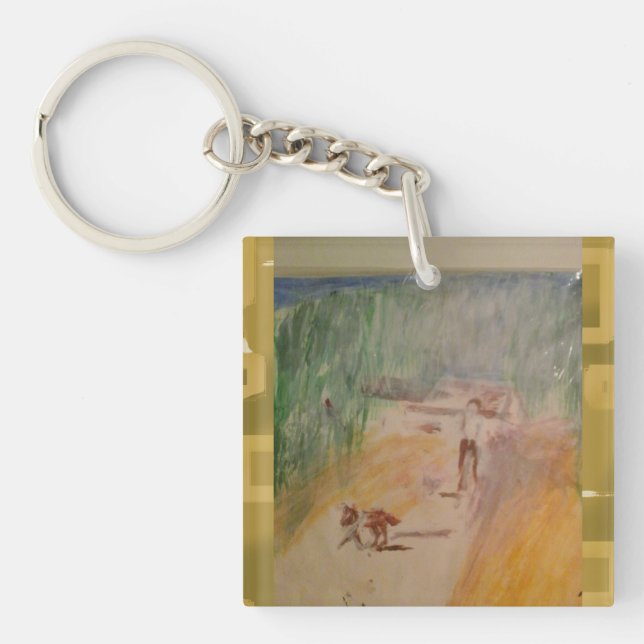 Popcorn Anime Abstract Key Ring (Front)