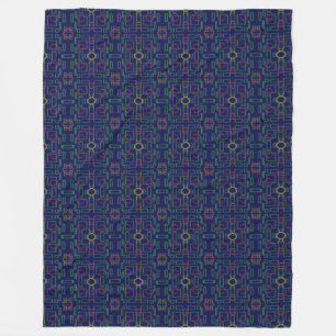 Popcorn Anime Blue Geometric  Fleece Blanket