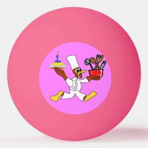 Popcorn Anime Chef Ducky Kazoo Pink Ping Pong Ball
