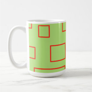 Popcorn Anime Green Red Rectangles Coffee Mug