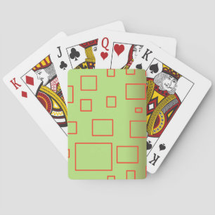 Popcorn Anime Green Red Rectangles Playing Cards