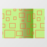 Popcorn Anime Red Green Box Abstract Window Cling