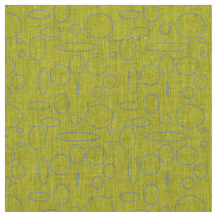 Popcorn Anime Yellow Circles Fabric