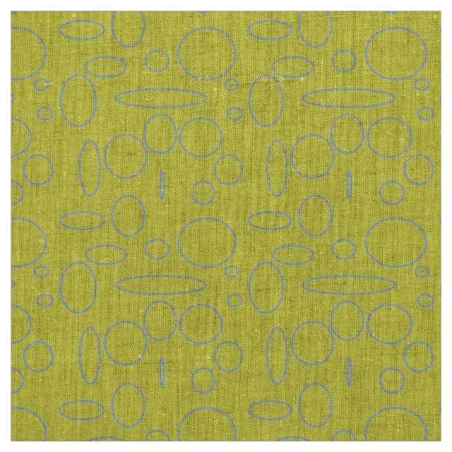 Popcorn Anime Yellow Circles Fabric (Swatch)