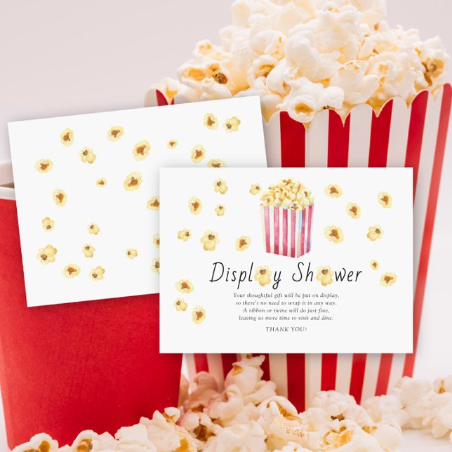 Popcorn baby shower display shower enclosure card (Creator Uploaded)