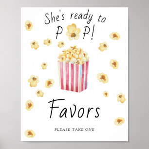 Popcorn baby shower - Favours Poster
