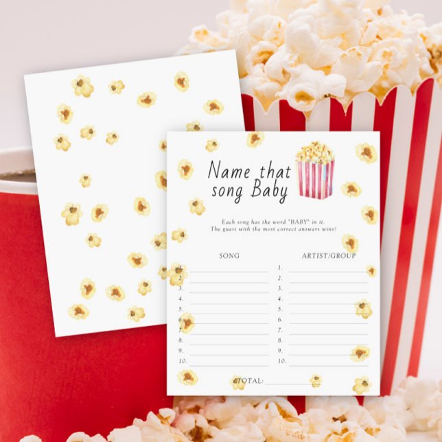 Popcorn baby shower Name that song baby game (Creator Uploaded)