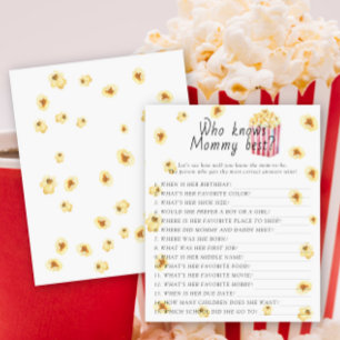 Popcorn baby shower Who knows mummy best game