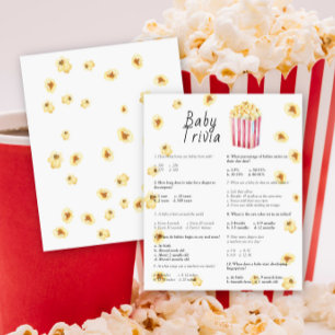 Popcorn - Baby Trivia   Baby Shower Game