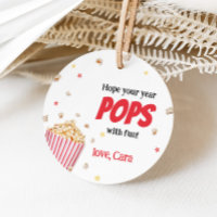 Popcorn Back to School Round Favour Tags