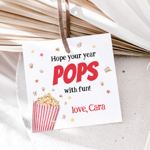 Popcorn Back to School Square Favour Tags
