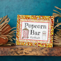 Popcorn Bar Wedding or Baby Shower Sign