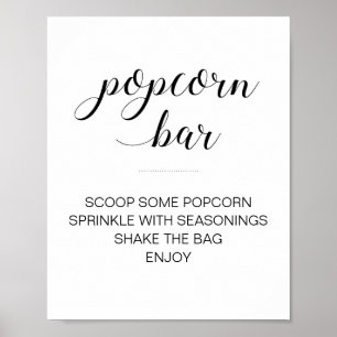Popcorn Bar Wedding Sign - Alejandra
