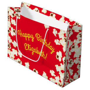 Popcorn Birthday Party Movie Theatre Large Gift Bag