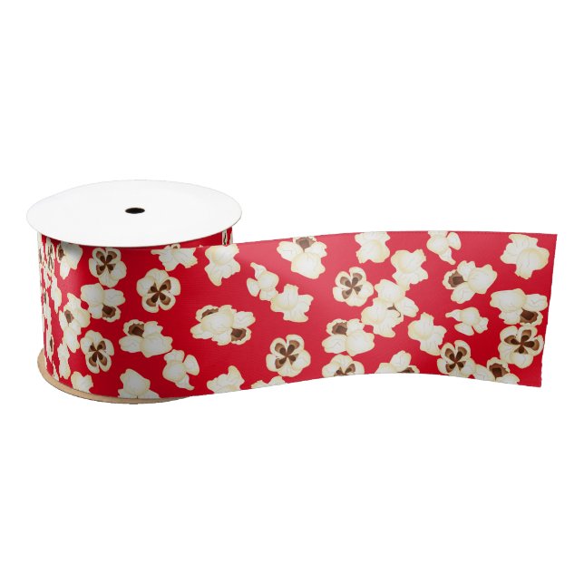 Popcorn Birthday Party Movie Theatre Satin Ribbon (Spool)