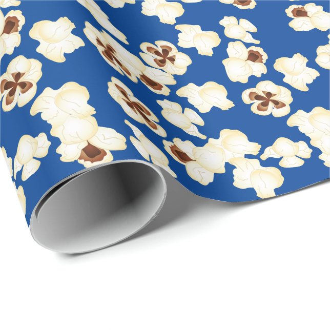 Popcorn Birthday Party Movie Theatre Wrapping Paper (Roll Corner)