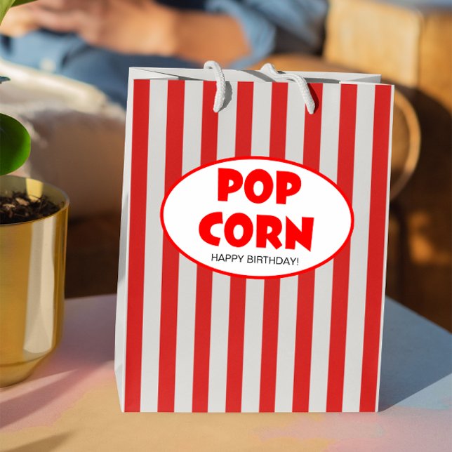Popcorn Box Movie Theme Personalised Gift Bag (Creator Uploaded)