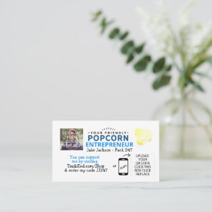 Popcorn Business Cards for Scouts