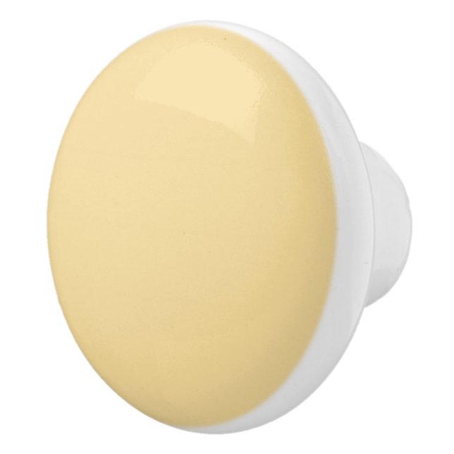 Popcorn Butter Yellow Solid Colour Print Ceramic Knob (Right)