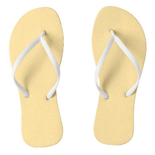 Popcorn Butter Yellow Solid Colour Print Jandals