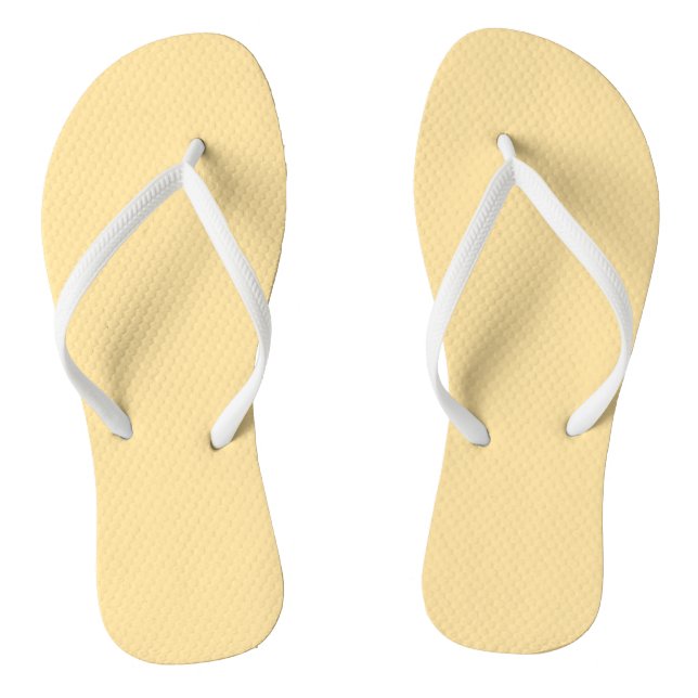 Popcorn Butter Yellow Solid Colour Print Jandals (Footbed)