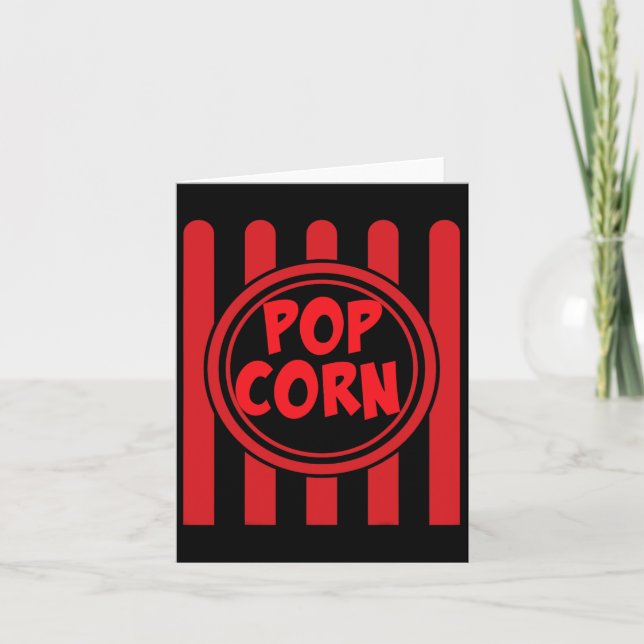 Popcorn Carnival Costume Shirt Funny Red White Str Card (Front)