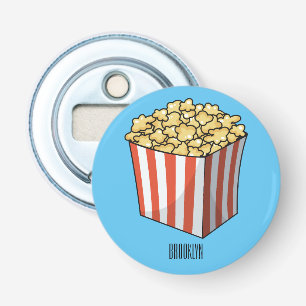 Popcorn cartoon illustration  bottle opener