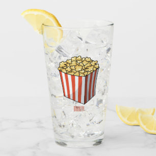 Popcorn cartoon illustration glass