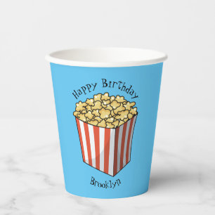 Popcorn cartoon illustration paper cups
