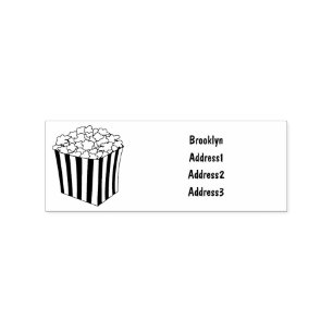 Popcorn cartoon illustration rubber stamp