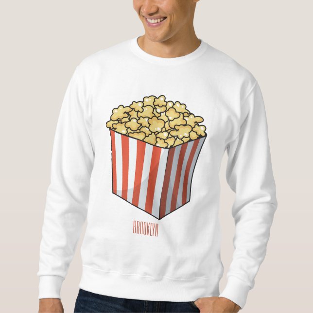 Popcorn cartoon illustration  sweatshirt (Front)