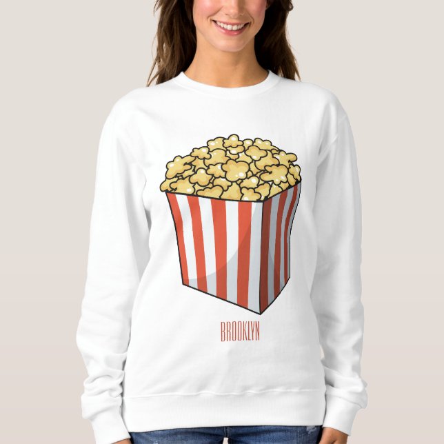 Popcorn cartoon illustration  sweatshirt (Front)