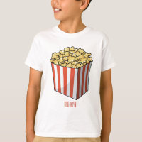 Popcorn cartoon illustration 
