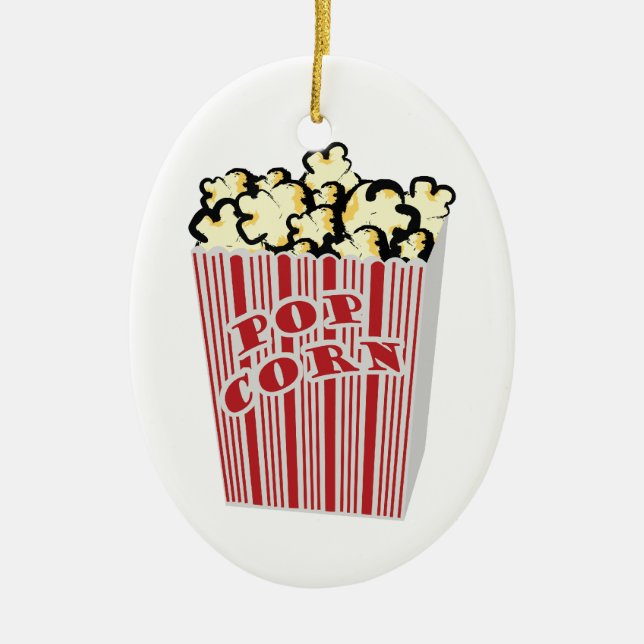 Popcorn Ceramic Tree Decoration (Front)
