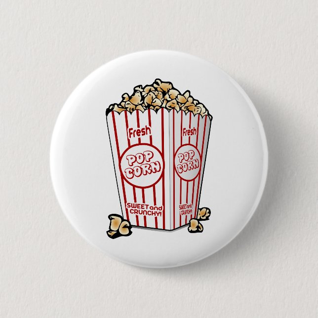 popcorn cinema 6 cm round badge (Front)