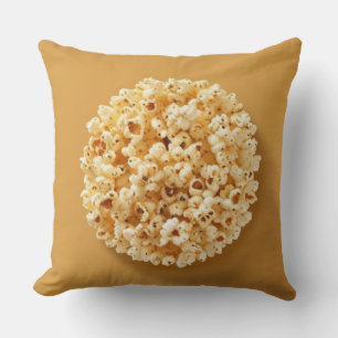 Popcorn Circle in a Brown Background Cushion