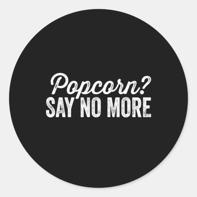 Popcorn Classic Round Sticker (Front)