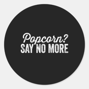 Popcorn Classic Round Sticker
