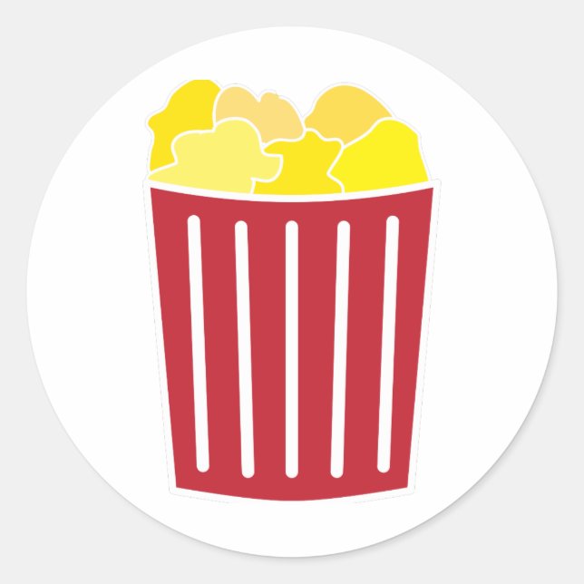 Popcorn Classic Round Sticker (Front)