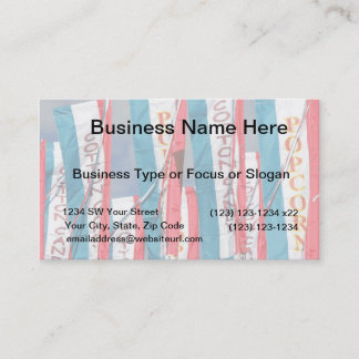 Popcorn Cotton Candy Fair Flags Business Card