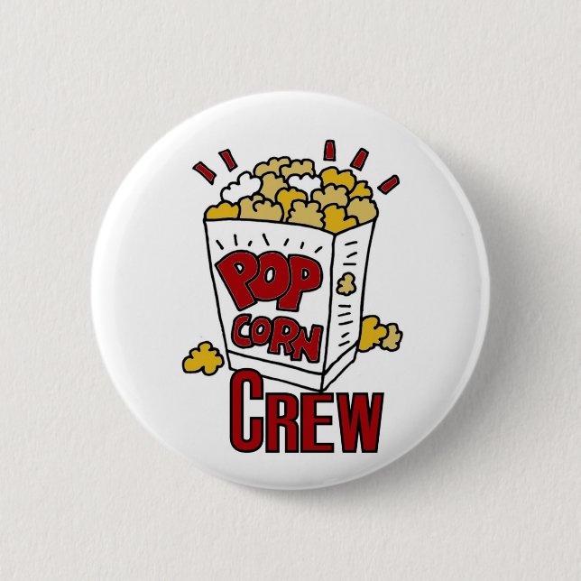 Popcorn Crew 6 Cm Round Badge (Front)