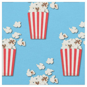 Popcorn Cute Movie Theater Fabric